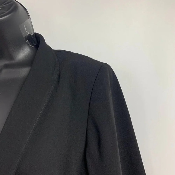 Eileen Fisher Women's Tropical Suiting Leather Open Stand Collar Jacket Size XL - Picture 6 of 14